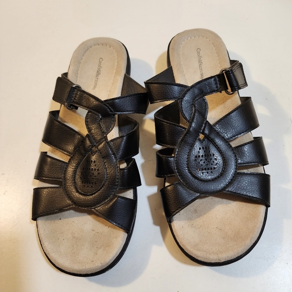 Croft & Borrow Black Comfort Sandals size 8M - Picture 3 of 10